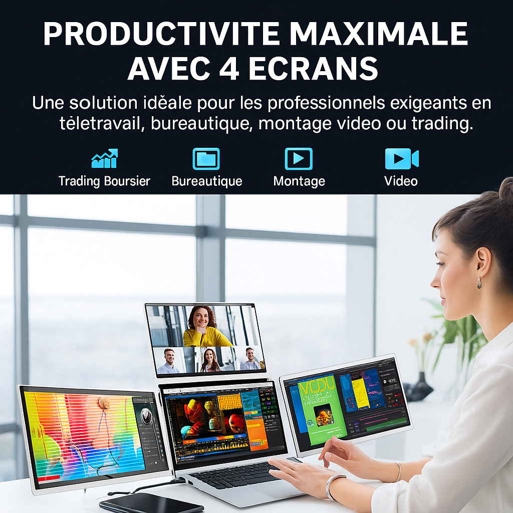 Ecran Triple 16'' - 16:9 - 1920*1200 - Full HD